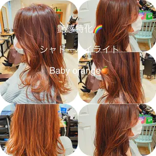 セミロング パーソナルカラー lapiax阿部のヘアスタイル