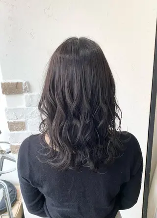 ミディアム カラー ショート 縮毛矯正 レイヤー🌿FUKUのヘアスタイル