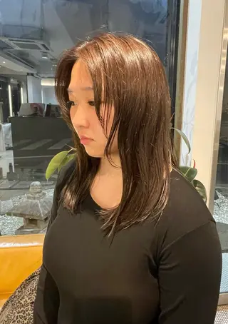 セミロング ❤︎韓国レイヤー❤︎ アカリのヘアスタイル