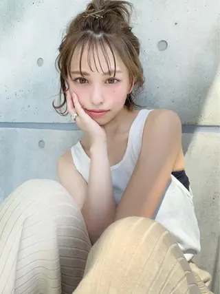 ミディアム カラー パーマ ヘアアレンジ メンズ キッズ ネイル マツエク・マツパ 🫧渋谷美容師 たくみ🫧のヘアスタイル