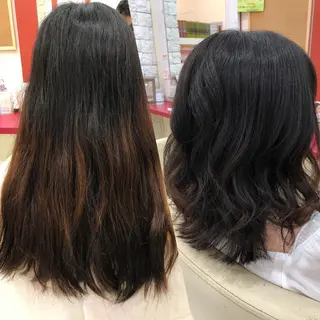 ミディアム まさき✂︎ブリーチ／ デザインカラーのヘアスタイル