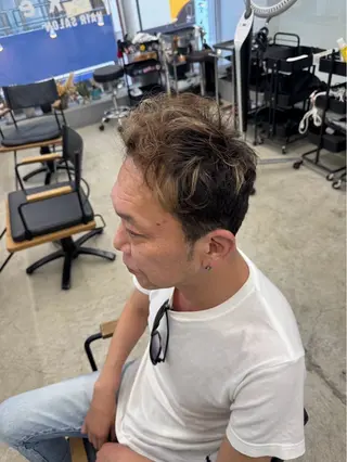 ショート カラー メンズ専門サロン wokeのヘアスタイル