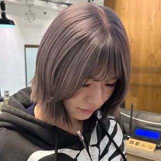 ミディアム 盛れる透明感カラー・ momokaのヘアスタイル