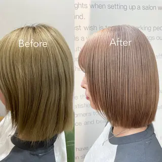 ショート カラー ブリーチ👩🦳/ ✂︎MANAMIのヘアスタイル