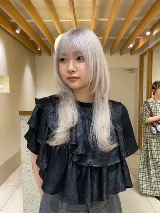 ロング 似合わせカットカラー りおなのヘアスタイル