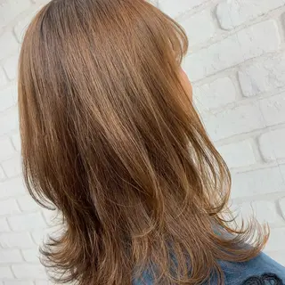 ミディアム カラー ブリーチカラー🫧 森　凪沙のヘアスタイル