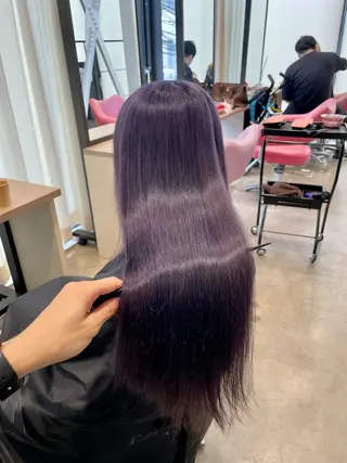 ロング カラー ヘアアレンジ 🧸ハイトーン🧸 ゆっきー🧸のヘアスタイル