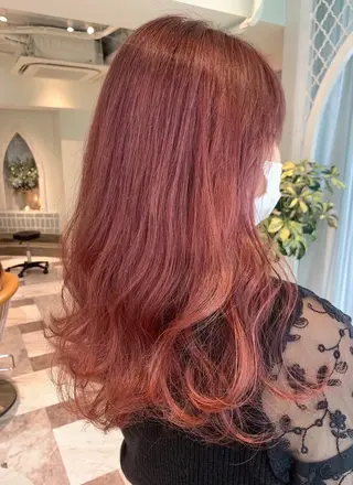 カラー ブリーチなし 透明感カラー/艶髪のヘアスタイル