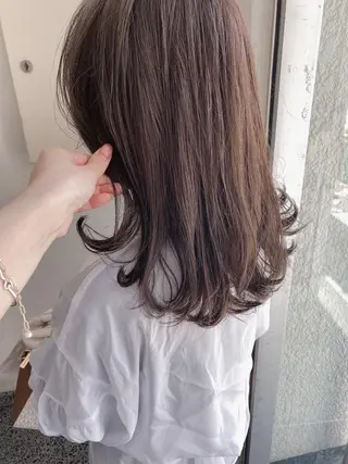 セミロング カラー レイヤーカット✂️ 横浜No1♡下鳥翔子のヘアスタイル