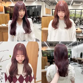 セミロング カラー ヘアアレンジ ena/ブリーチなし 透明感・レイヤー🎀のヘアスタイル