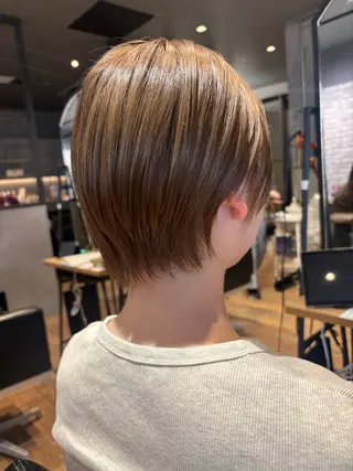 ショート カラー 🎀ワンレンボブ🎀 ワンカラー　あゆみのヘアスタイル