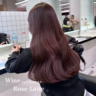 ロング カラー 韓国風艶髪🎀 暖色カラー🤍のヘアスタイル