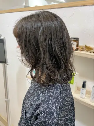ミディアム パーマ 銀座No.1髪質改善 縮毛矯正/本木のヘアスタイル