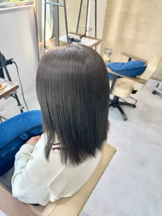 ミディアム カラー ブリーチなしwカラー /艶カラー/oukaのヘアスタイル