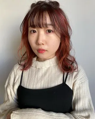 ミディアム ari/ヘアセット レイヤーカット✂︎のヘアスタイル