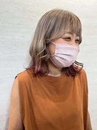 ミディアム 駅チカ【ali'i】 アリイ花崎友美☘のヘアスタイル