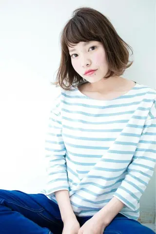 ミディアム カラー ヘアアレンジ 内藤 達也のヘアスタイル