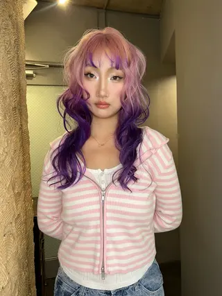 セミロング カラー 圧倒的デザイン力 店長🎨RENAのヘアスタイル