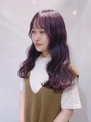 ロング カラー ヘアアレンジ 柔らか垢抜けｶﾗｰと ｶｯﾄ🫧ASUKAのヘアスタイル