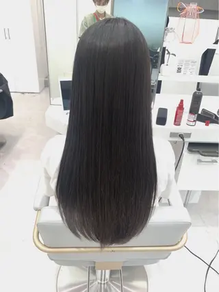 ロング パーマ ブリーチでもできる 縮毛矯正相原慎🌈のヘアスタイル