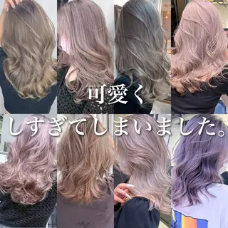 セミロング カラー 💜ハイトーン💛 マジカルかいちゃんのヘアスタイル