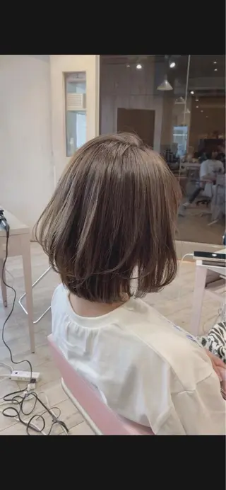 ショート カラー 顔まわりカット🌟 くびれヘア/寺門遥輝のヘアスタイル