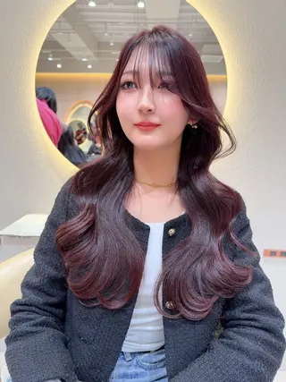 セミロング カラー 縮毛矯正✨🫧 レイヤー川村利幸のヘアスタイル