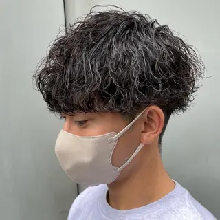 ミディアム カラー パーマ ヘアアレンジ メンズ キッズ ネイル マツエク・マツパ アイブロウ ✂️メンズカット ひろき✂️のヘアスタイル