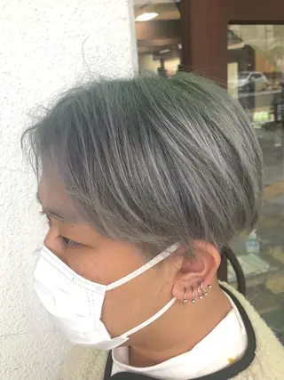 カラー メンズ ダブルスキルエクステ /羽エクステ白石宇由のヘアスタイル