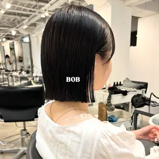 ショート カラー 切りっぱなしBOB 職人💜Anzuのヘアスタイル