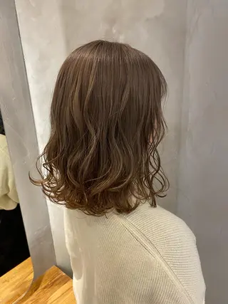 ミディアム 顔周りカット・相談 レイヤーも◎しずくのヘアスタイル