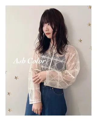 ロング カラー 市川 千夏のヘアスタイル