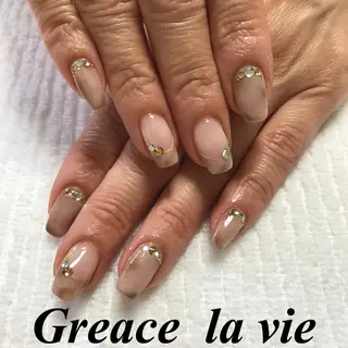 セミロング カラー パーマ ヘアアレンジ キッズ ネイル マツエク・マツパ Greace  la vieのネイルデザイン