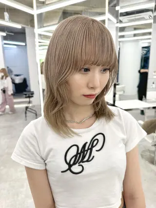 ミディアム カラー ブリーチ指名No.1 Daikiのヘアスタイル