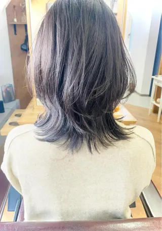 ミディアム 西尾 隆介のヘアスタイル