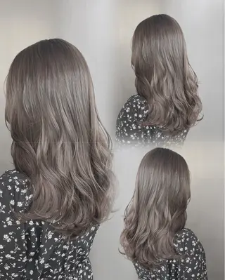 ロング カラー 透明感カラー グレージュ/あいのヘアスタイル