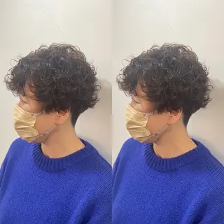 ショート パーマ mopa_kaede ナチュラル/レイヤーのヘアスタイル