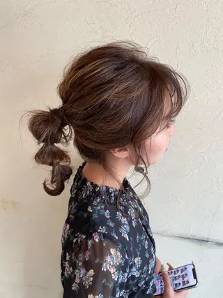 セミロング カラー ヘアアレンジ ENIF ヤマグチアツコのヘアスタイル
