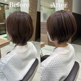 ショート ショート、ボブ/ 川鍋薫のヘアスタイル