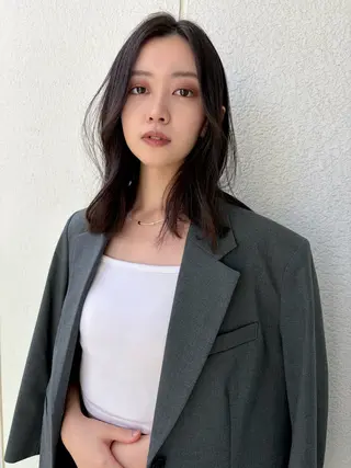 セミロング ブリーチカラー/ 平塚/Hana🌼のヘアスタイル