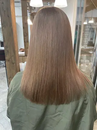 セミロング 髪質改善×縮毛矯正 ×艶カラーNAOのヘアスタイル