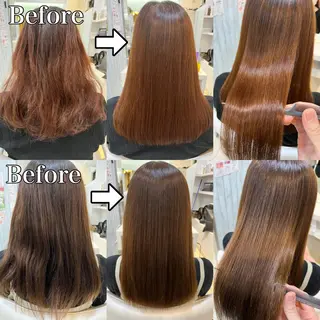 セミロング パーマ 【髪質改善】 美髪/久岡徹也のヘアスタイル