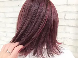 ミディアム カラー 横浜🍒ルーツカラー エクステ/RIEのヘアスタイル