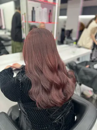 セミロング カラー 💖似合わせカラー レイヤー💖縮毛矯正のヘアスタイル