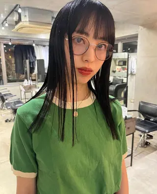 ロング カラー 韓国ボブ/ハッシュ カットKIRAのヘアスタイル