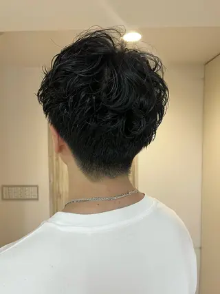 ショート パーマ メンズ 透明感カラー/ 髪質改善/レイヤーのヘアスタイル
