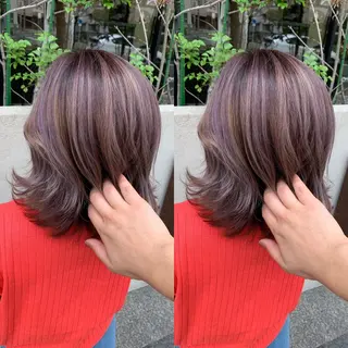 ミディアム カラー 似合わせ/ブリーチ カラー.岡田友仁のヘアスタイル