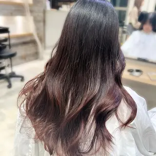 セミロング カラー 髪質改善/韓国ヘア 顔まわり特化yutoのヘアスタイル