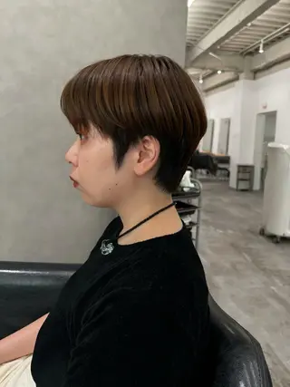 ショート バレイヤージュモデル 募集👒ヨンスクのヘアスタイル