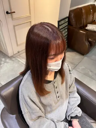 セミロング カラー ｶﾉ / 艶カラー/レイヤーのヘアスタイル